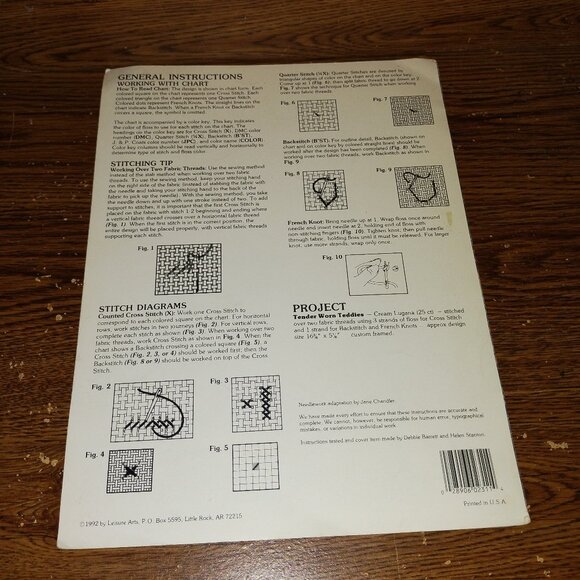 Tender Worn Teddies Leaflet #2311 (Leisure Arts, 1992) Darcy Gerdes - Picture 2 of 2